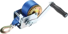 Hand Winch 600 lbs Hand Crank Strap Gear Winch Polyester Strap ATV Boat Trailer
