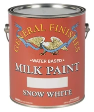 General Finishes Water Based Milk Paint, 1 Gallon, Snow White