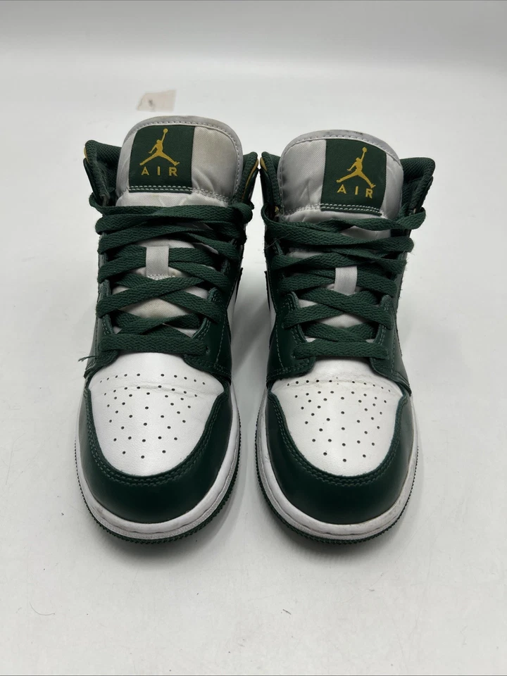 Nike Air Jordan 1 Tenis JUVENTUD Talla 4.5Y Verde Retro Mid Sonics 554725-371 Foto 2 de 4