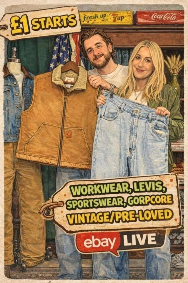 VINTAGE PRE-LOVED BRANDED MIX SHOW - £1 STARTS - LEVIS, NORTH FACE, NIKE