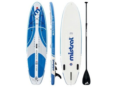 Mistral Windsurfboard SUP Allround 10'6' mit Doppelkammer Komplettset Kajakfunkt