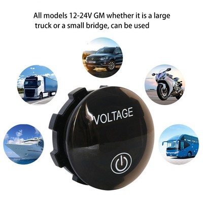 1*DC12V-24V-LED Panel Digital Voltage Volt Meter Display Voltmeter Auto Motorrad