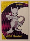 2000 Topps Pokémon TV Animation Mewtwo #150 PC5 Clear Card | Blue Label, NM