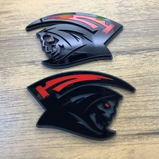 Reaper Badges Emblem Bloody Blade Redrum V2,  2 Badges, Angry Agressive Black