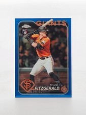 TYLER FITZGERALD 2024 TOPPS CHROME RC /150 BLUE REFRACTOR  #131 Giants