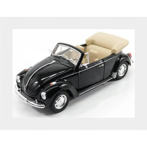 1:24 Welly Volkswagen Beetle Cabriolet Open Black WE22091BK Modellino - Immagine 2 di 2
