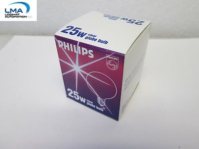 PHILIPS 25W CLEAR GLOBE BULB LIGHT LAMP 120V *** NEW