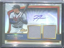 2011 Topps Finest Relic Autograph #6 Freddie Freeman No 118 of 499