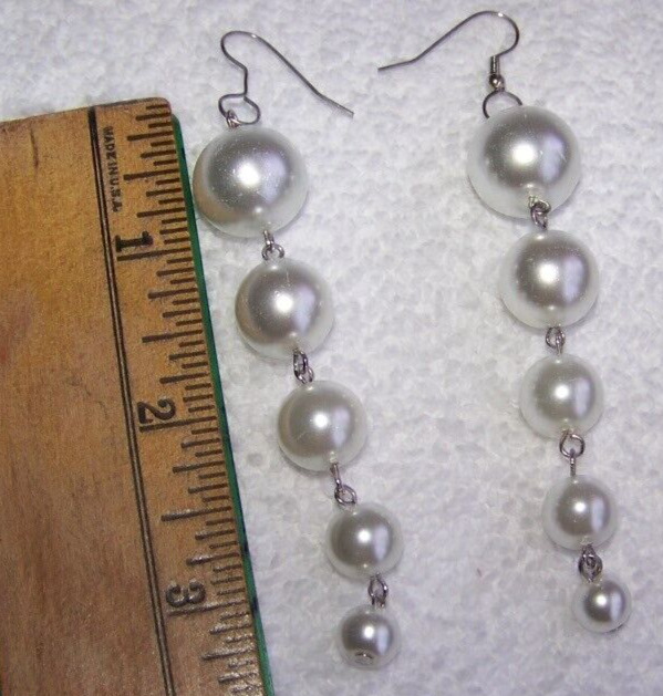Drop Pearl Earrings (Faux)-Eye catching and elega… - image 2