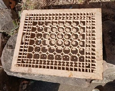 Antique Victorian Cast Iron Floor Register Vent 1890s