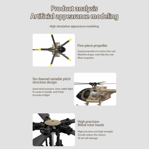 Remote Control Helicopter 4CH UAV 1:28 Single Blade RC Helicopter RTF Red F8R4 - Picture 9 of 13