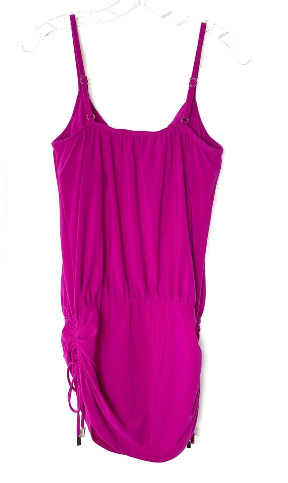 MAGICSUIT пурпурный фиолетовый розовый трансформируемый блузон собранными в Рюш танкини верхний купальник 8 - Изображение 4 из 4