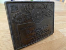 Vintage Budweiser Belt Buckle Collectible 2 1/2  x 3  