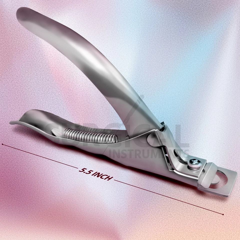 Cortador de punta de uñas postizas de acrílico borde en U con herramienta de arte de salón de manicura de resorte Foto 2 de 4