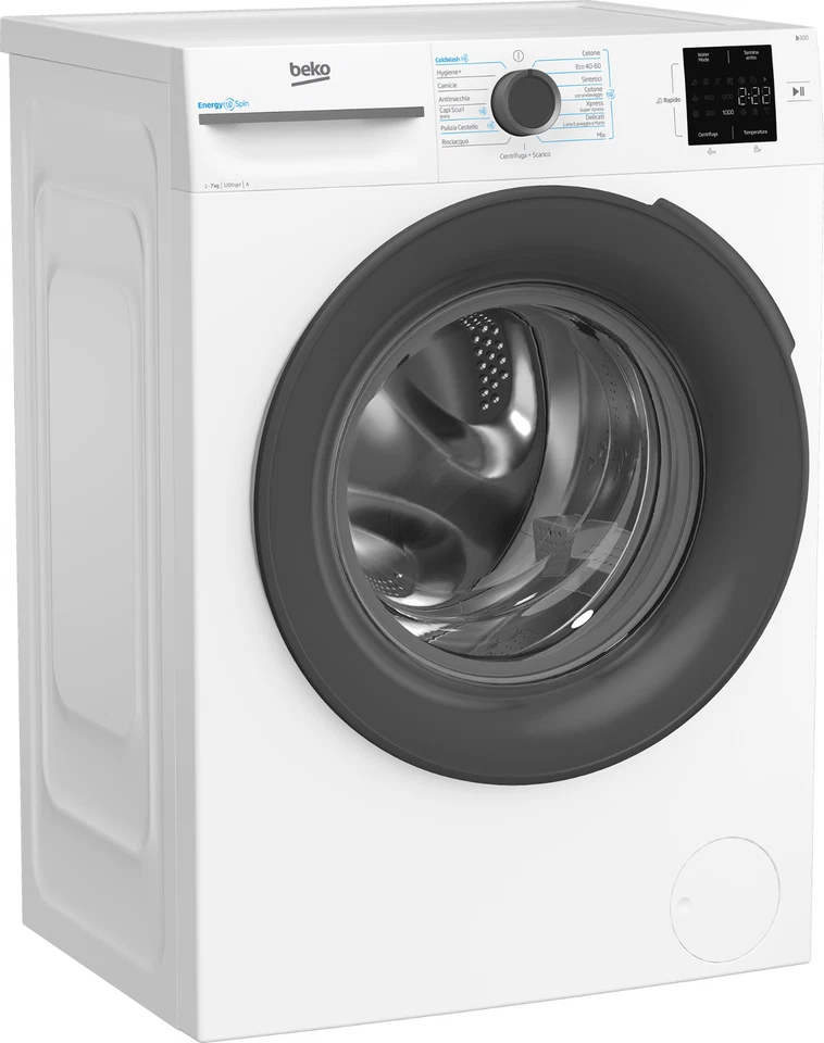 Lavatrice BEKO 7 KG Bianco 1200 Giri Classe A Programma Rapido Vapore OFFERTA - Immagine 3 di 4