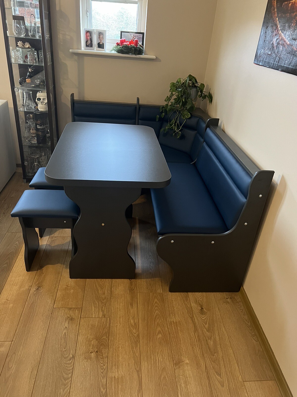 KITCHEN DINING CORNER SEATING BENCH TABLE 2 STOOLS WITH STORAGE eBay