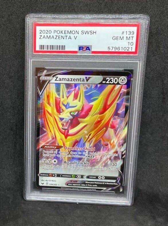  Pokemon - Zamazenta V - 139/202 - Sword *& Shield - Ultra Rare  Holofoil Card : Toys & Games