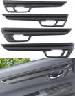 Carbon Fiber Print Interior Door Panels Cover W/ Buttons ABS Trim Fits 23-26 CRV