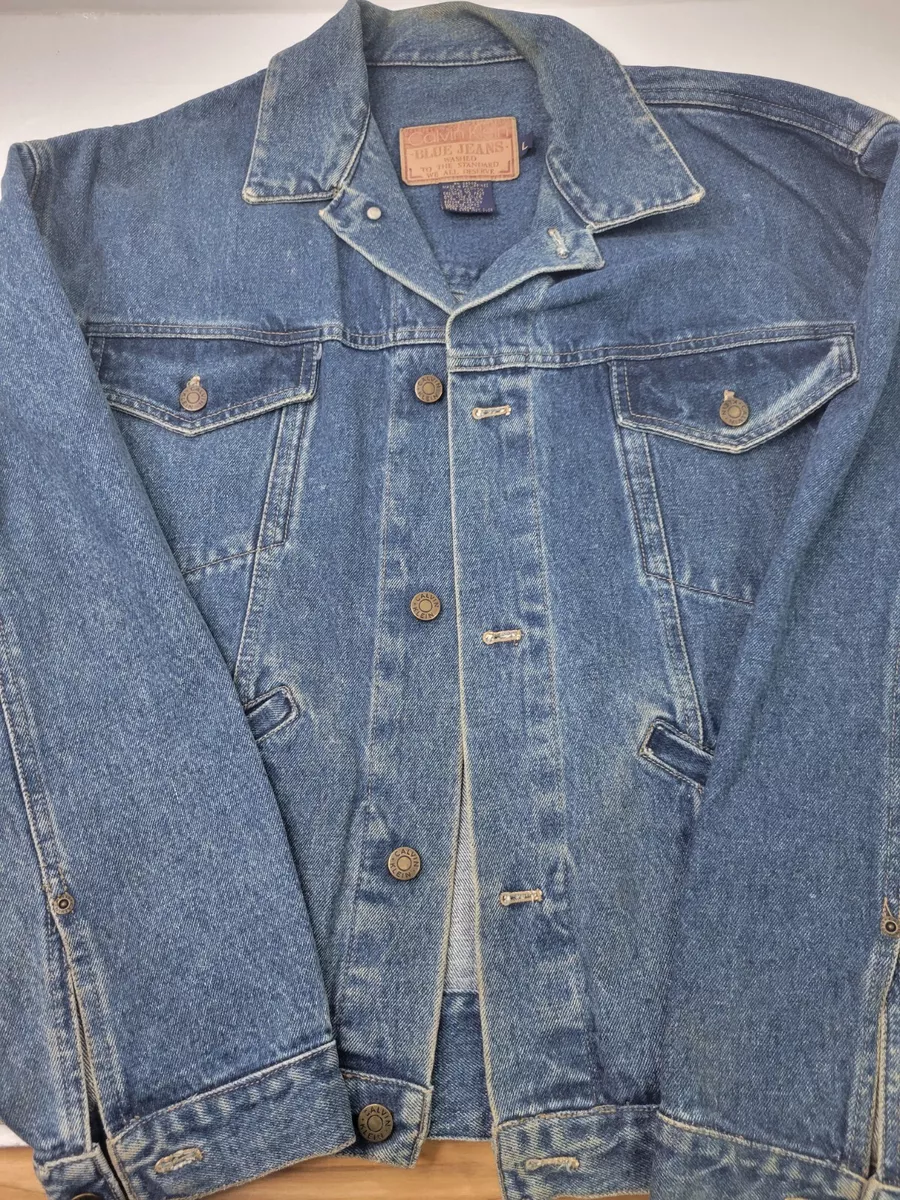 Vintage Calvin Klein Blue Jeans Denim Jacket RN 36009 Size Large