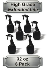 32 oz. Professional, Chemical Resistant, Commercial Black Spray Bottle 6-Pack