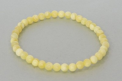  Honig Jade Stretch Armband Kugelperlen Ø 4 mm   individuell perfekte Passform