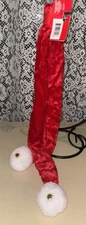  Christmas Holiday Scarf Plush with Jingle Bells Poms  SOFT