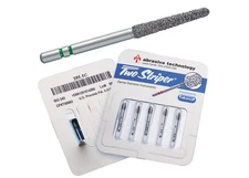 Abrasive Technology 701.7 FG Two Striper Flat End Taper Coarse Diamond Burs 5/Pk