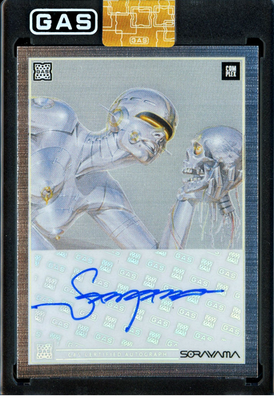Hajime Sorayama AUTOGRAPH Complex GAS Trading Card S1 RAIN FOIL
