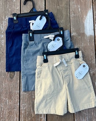 Little Boys Twill Shorts   3 Pack (Beige, Gray, Navy)   $12 NWT