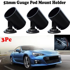 3pcs 2'' 52mm Universal Single Swivel Gauge Pod Mount Holder Dash Meter Car