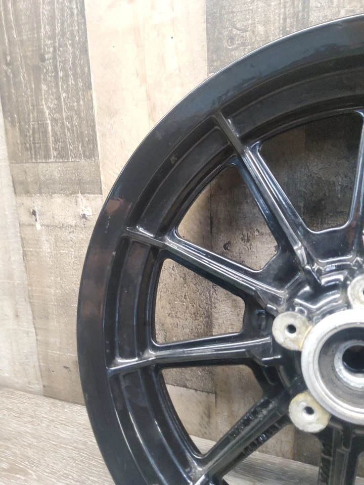 Harley-Davidson Tour Glide 1987 87 FLTC llanta delantera negra de 10 radios DL-687 Foto 2 de 4