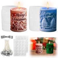 2 StüCk Kerzenform Silikon Weihnachten Diy Kerzenformen Zum GießEn Kerzen For...