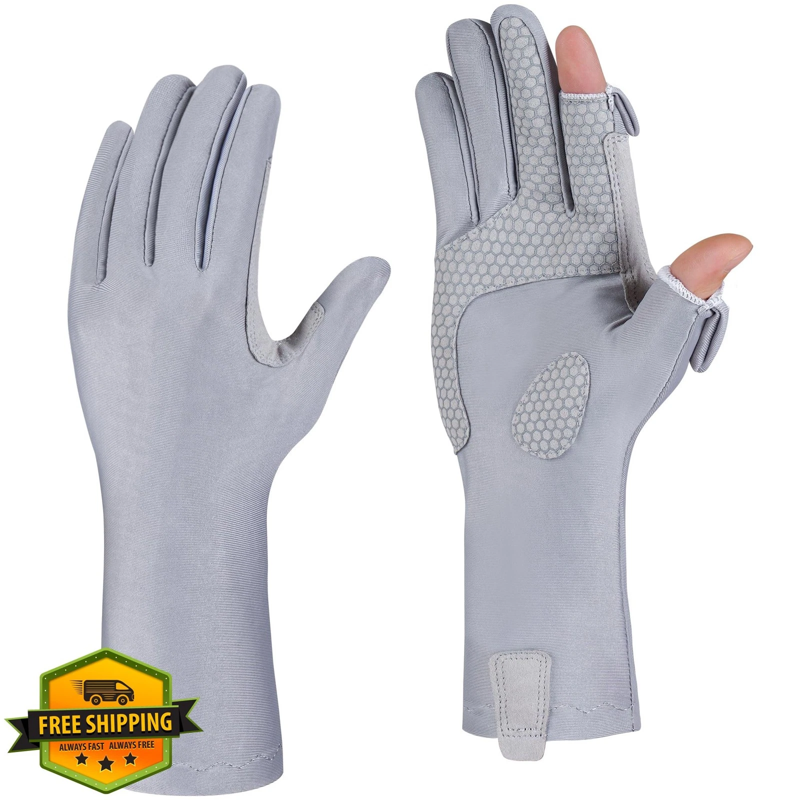 Riverruns UPF 50+ Full Finger Fishing Gloves Sun Protection