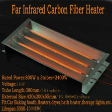 Far Infrared Carbon Fiber Heater Spray Paint Curing Heating Lamp 110V 2400W