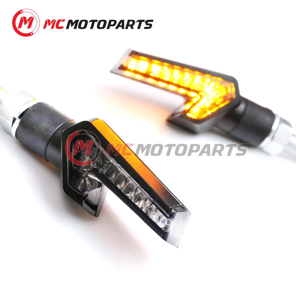 Luz intermitente LED T126 ámbar indicador de señal de giro lente de humo 1 par Foto 3 de 4