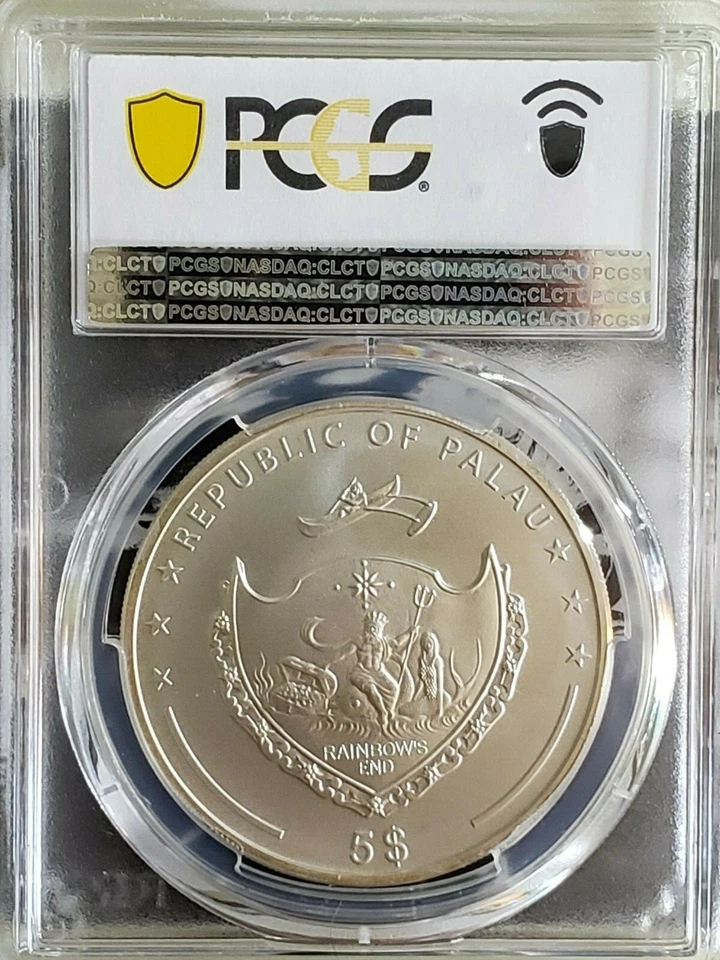 2016 Lunar Skull Monkey Palau Five Dollars $5 Silver BU PCGS MS70 #1846 - Image 2 of 3