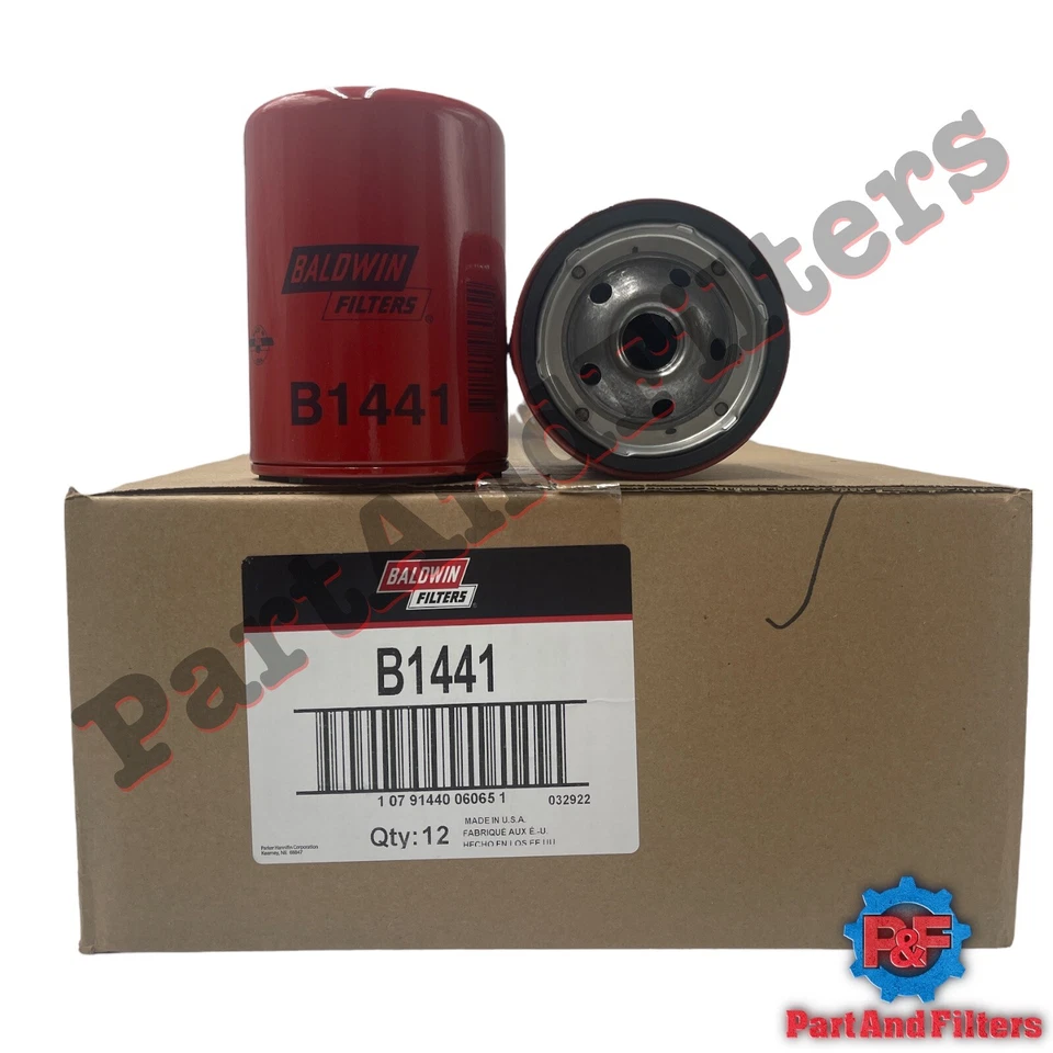 Filtro de aceite Baldwin B1441 reemplaza GMC 97214983 (paquete de 12) Foto 2 de 2