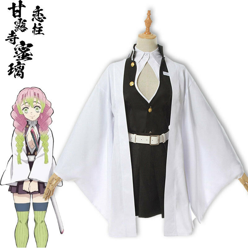 Anime! Demon Slayer: Kimetsu no Yaiba Kanroji Mitsuri Battle Suit Team  Uniform Cosplay Costume Halloween Suit Any Size Free Ship