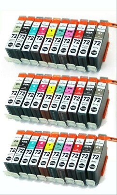 30-Pk/Pack PGI-72 Ink Cartridge for Canon PIXMA Pro-10