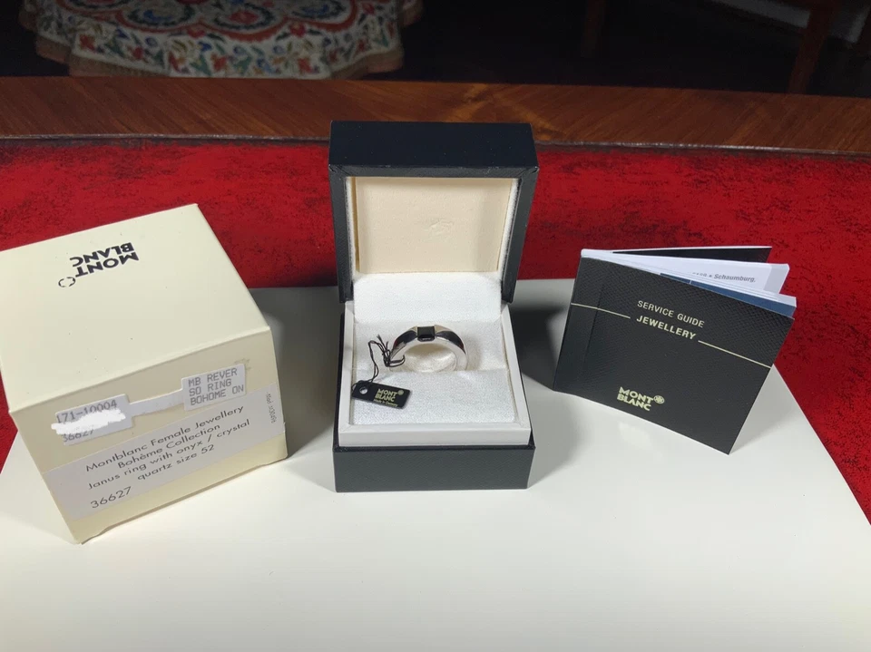 Montblanc Joyería Colección Boheme Anillo Janus con Ónix y Cristal 52 Foto 2 de 4