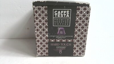 16 Pods Caffe Testa Premium Roasted Coffee #8 Hard Touch Expresso Exp 8/25.