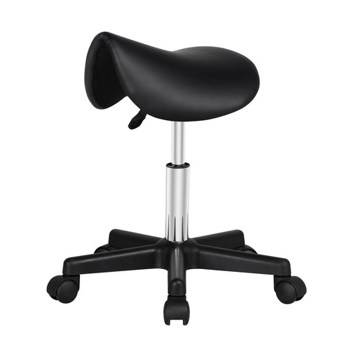 PU Leather Saddle Stool Adjustable Rolling Salon Swivel Chair for Spa Massage - Picture 13 of 46
