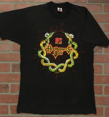 Vintage 1991 Pushead MTV Headbangers Ball Tour Band T Shirt | eBay