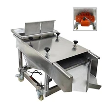 110V Single-deck 3mm Linear Vibrating Screen w/Cover Single Motor Stainless 150W