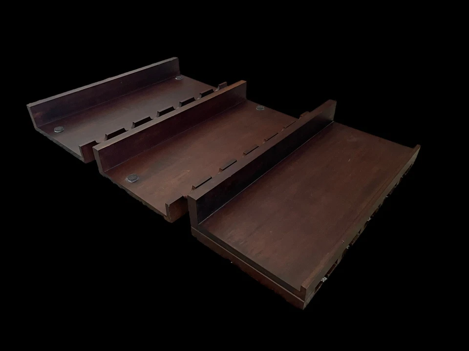 Juego de 3 estantes colgantes de madera para copas de vino y botellas de café espresso Pottery Barn Holman Foto 2 de 4