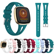 Replacement For Fitbit Versa 3/4 Sense Slim Silicone Sport Watch Band Soft Strap