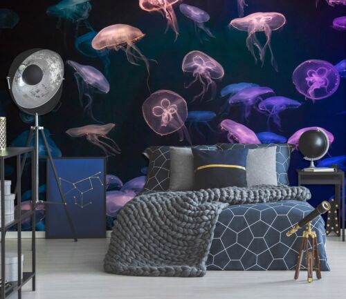 3D Dream Jellyfish S355 Wallpaper Mural Self-adhesive Removable Sticker Kids Pa - Picture 1 of 11