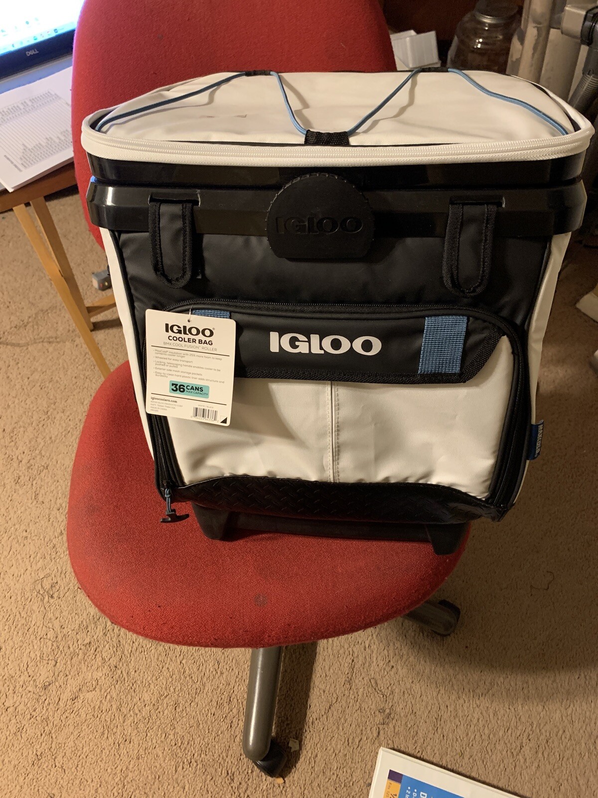 36 can rolling cooler