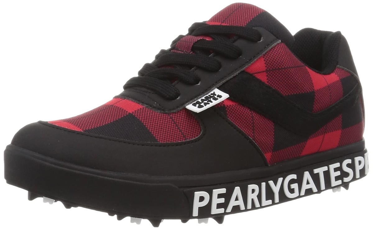 【PEARLY GATES】 Women's Smile Print Non-Spike Golf Shoes NEW [PEARLY GATES] Women's Golf Shoes Low Cut [Zebra Check