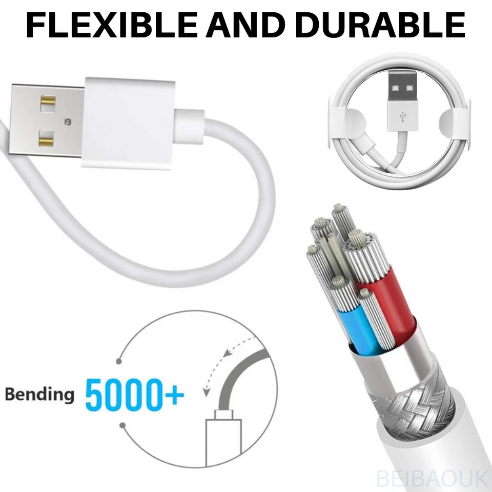 Venta al por mayor Lote a granel Cable USB 3 pies 6 pies para Apple iPhone XR X 8 7 Plus Cable cargador Foto 2 de 4